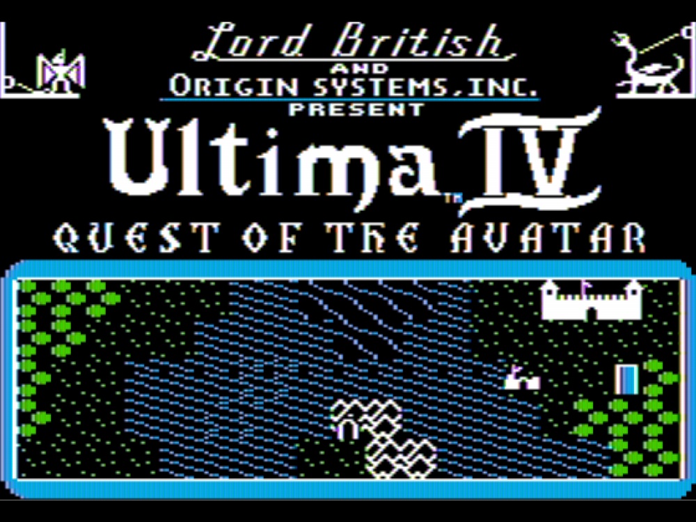 Title Screen of Ultima IV: Quest of the Avatar for Apple II